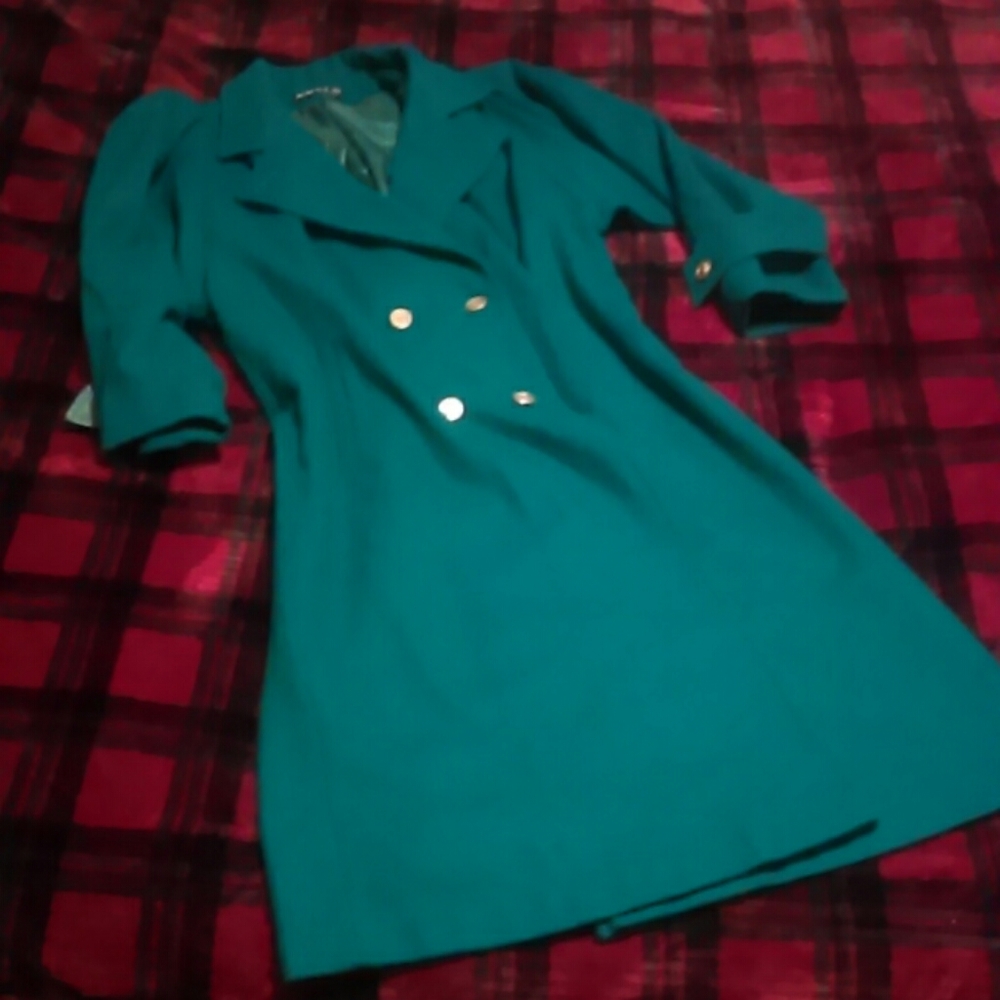 Emerald Green Gothic Trench Coat